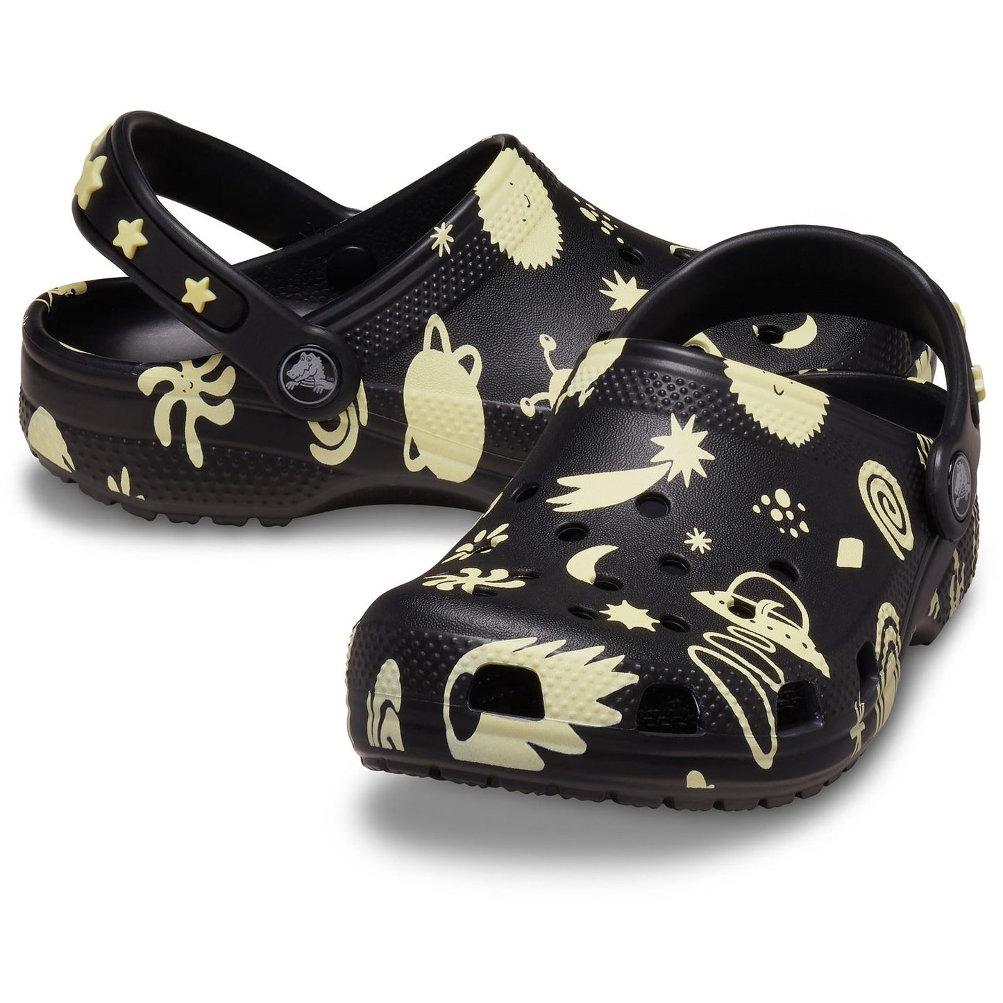 Crocs Classic Graphic Thermoplastic Black Loafers
