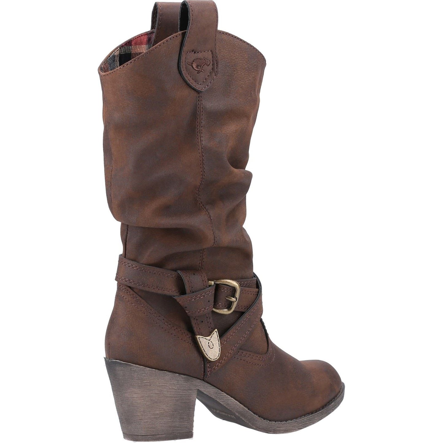 Rocket Dog Women's Sidestep Mid-Calf Western Boot in Brown