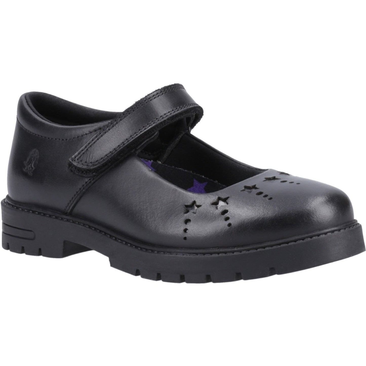 Hush Puppies Sabrina Leather Junior Black Shoes