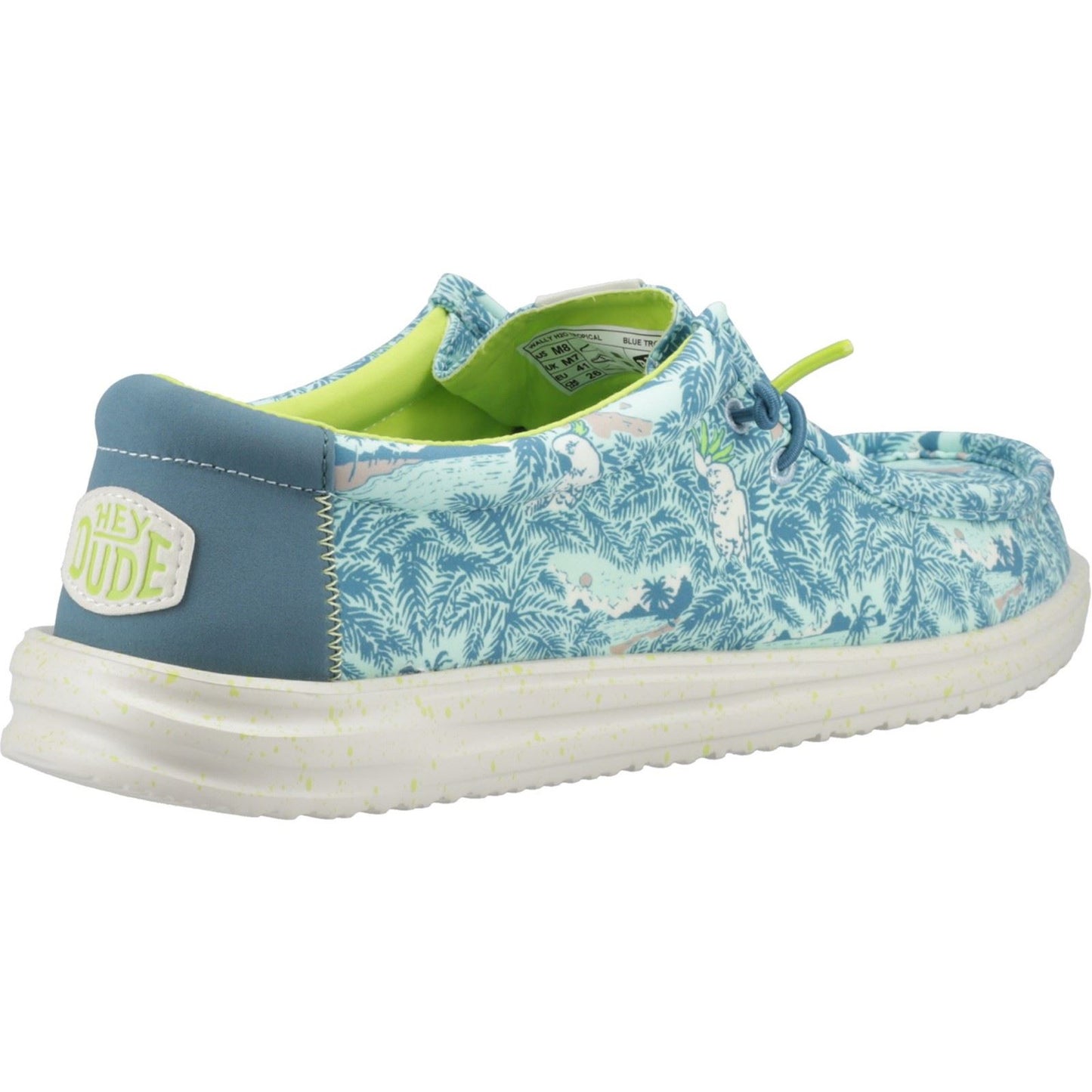 HEYDUDE Men's Wally H2O Tropical Shoe in Blue Tropical