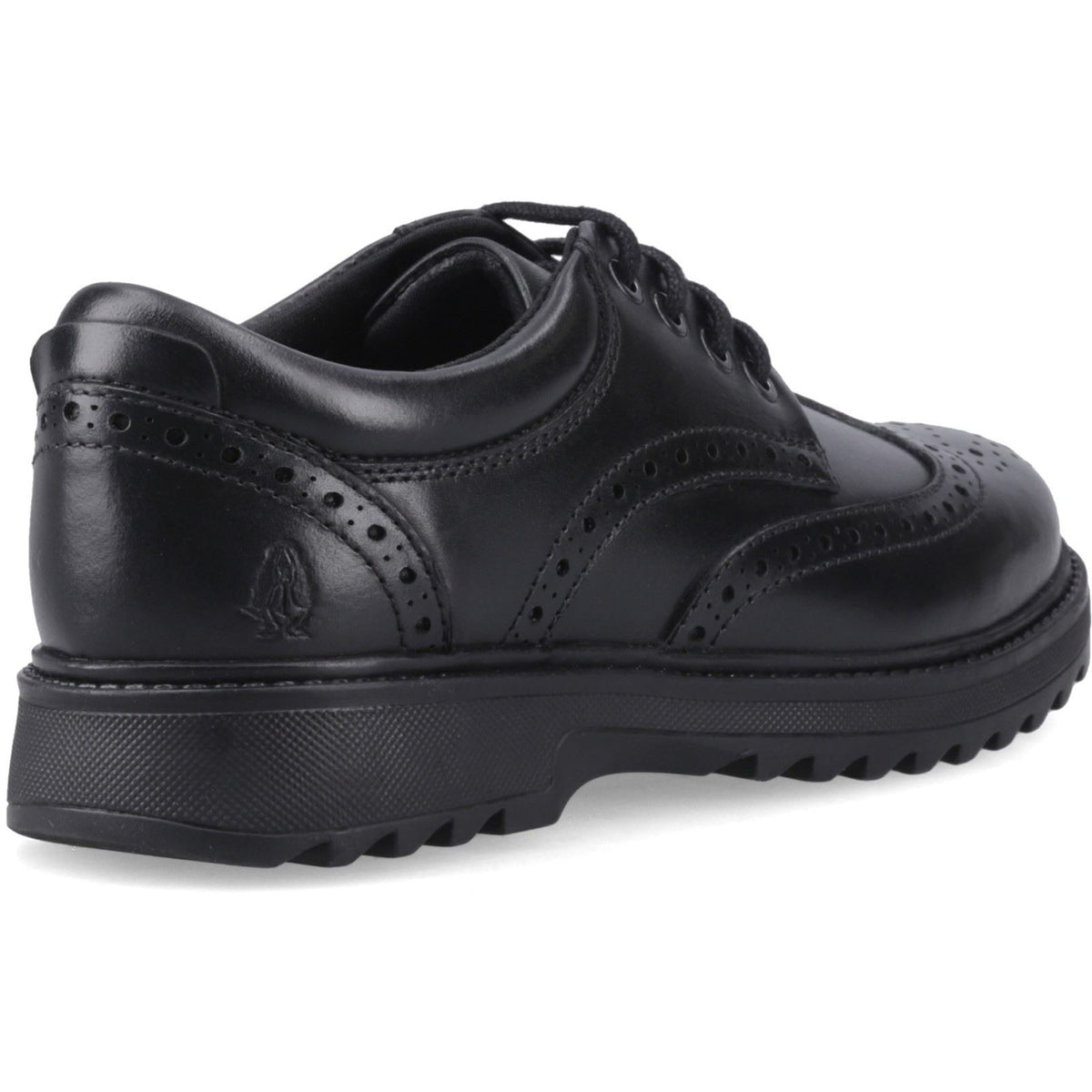 Hush Puppies Romeo Leather Boy's Black Brogues