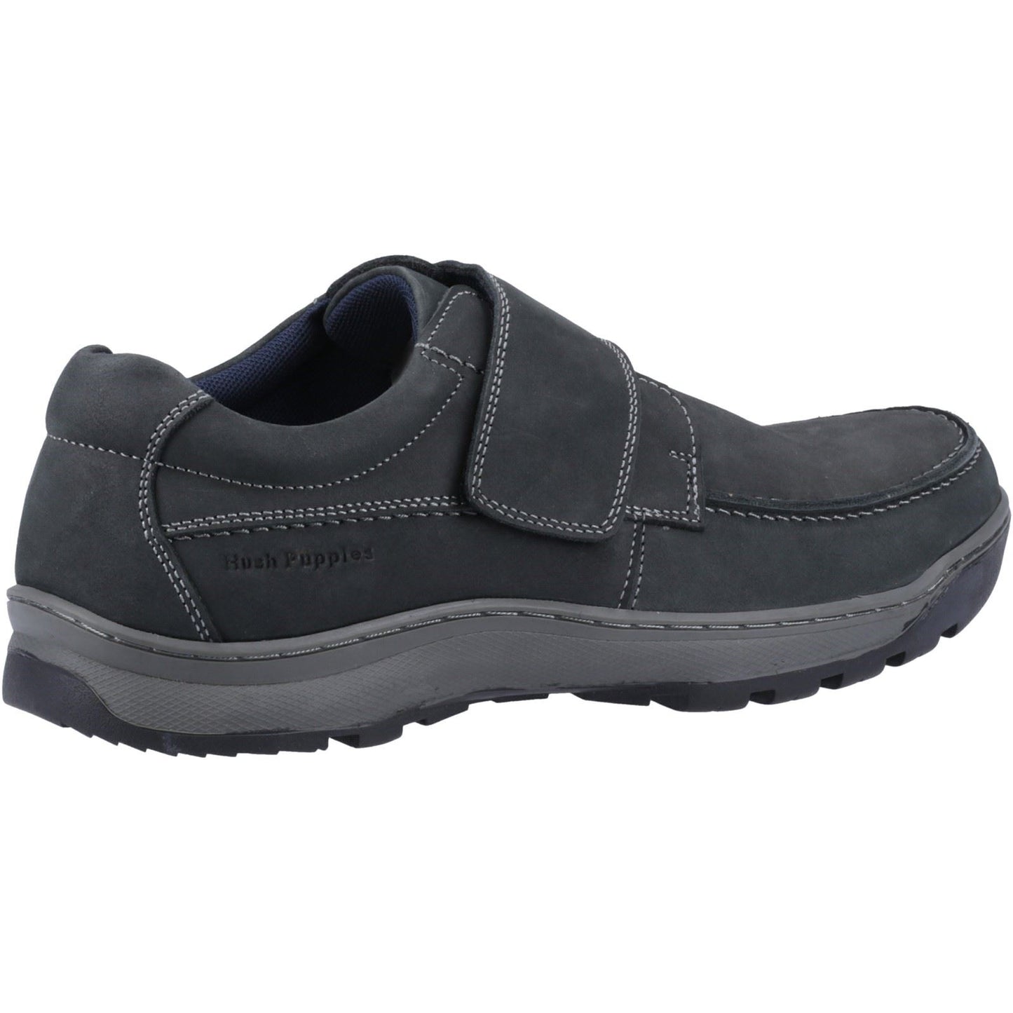 Hush Puppies Men's Casper Touch Fastening Shoes in Navy Nubuck