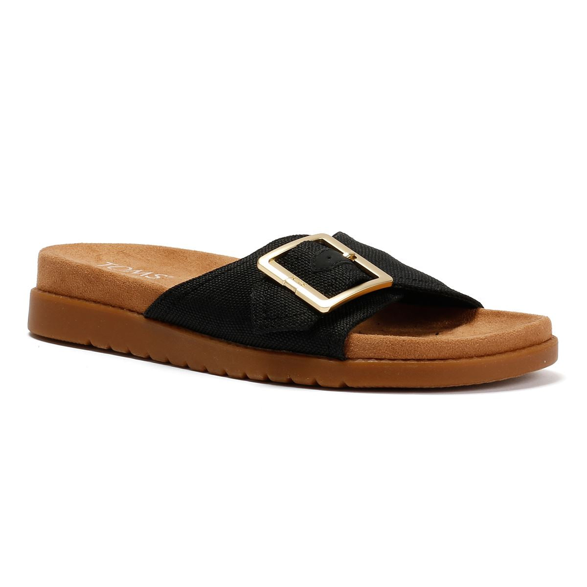 TOMS Marin Slide Canvas Women's Black Sandals