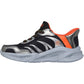 Skechers Meteor-Lights Brisk-Beams Boy's Black/Silver Trainers