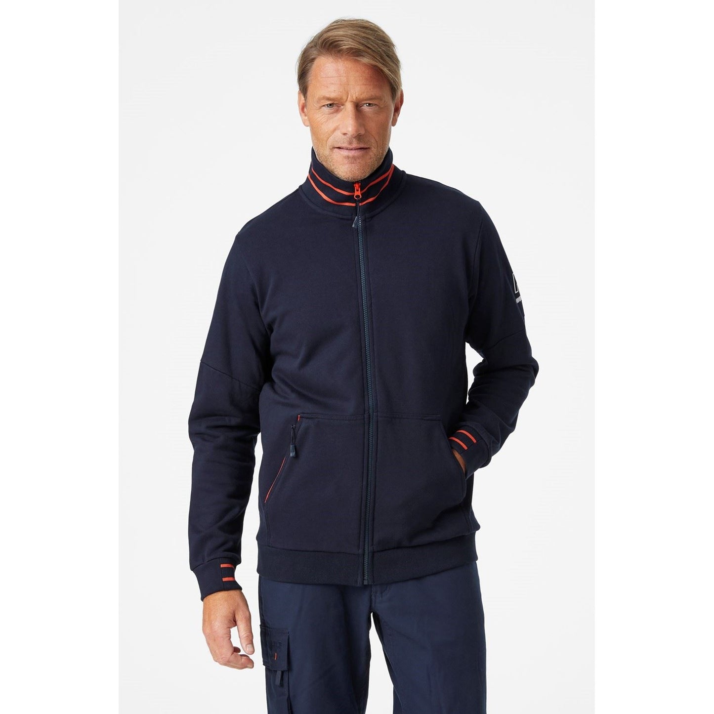 Helly Hansen Workwear Men's Kensington Zip Sweatshirt in Navy