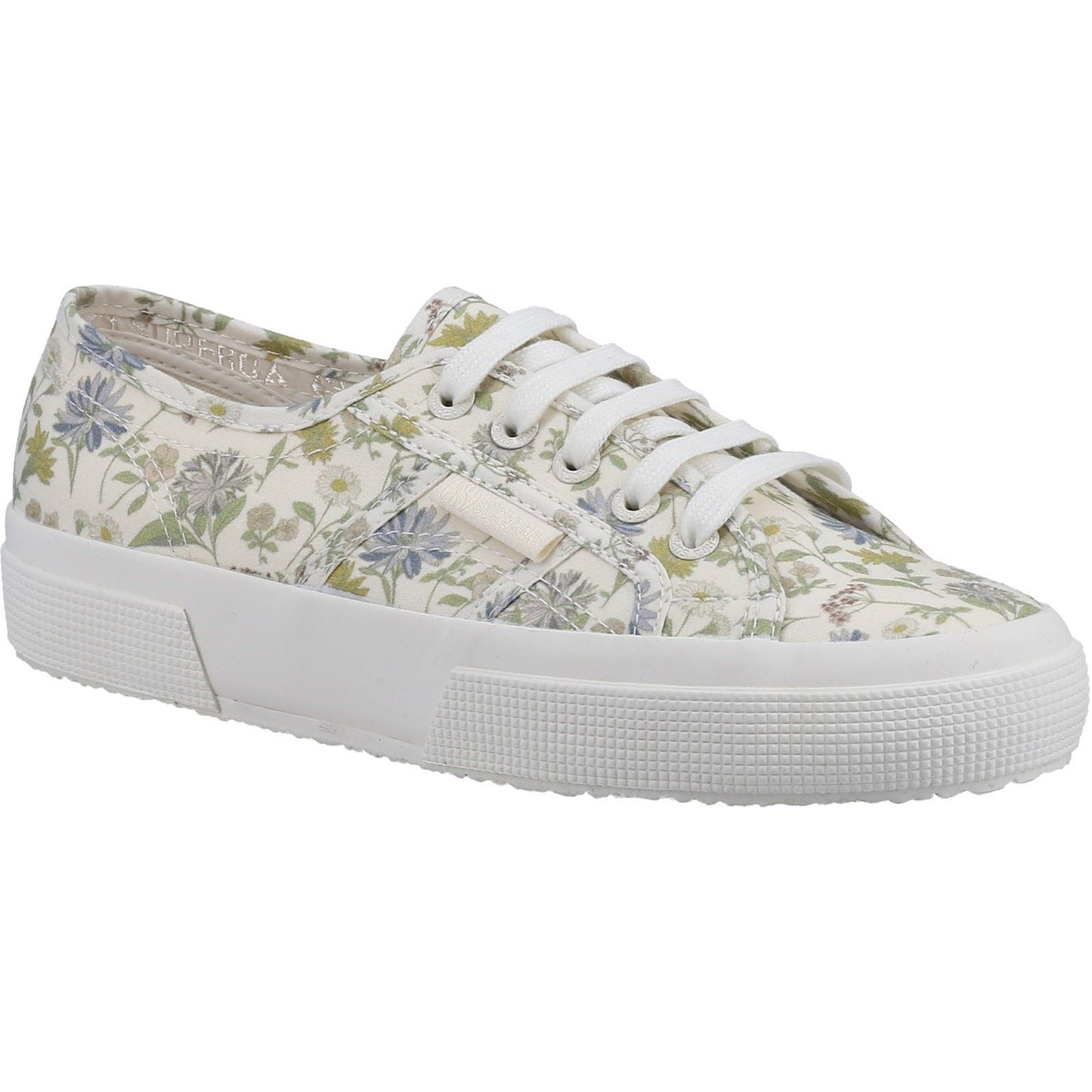 Superga Women's 2750 FLORAL PRINT Trainer in White/Floral Print