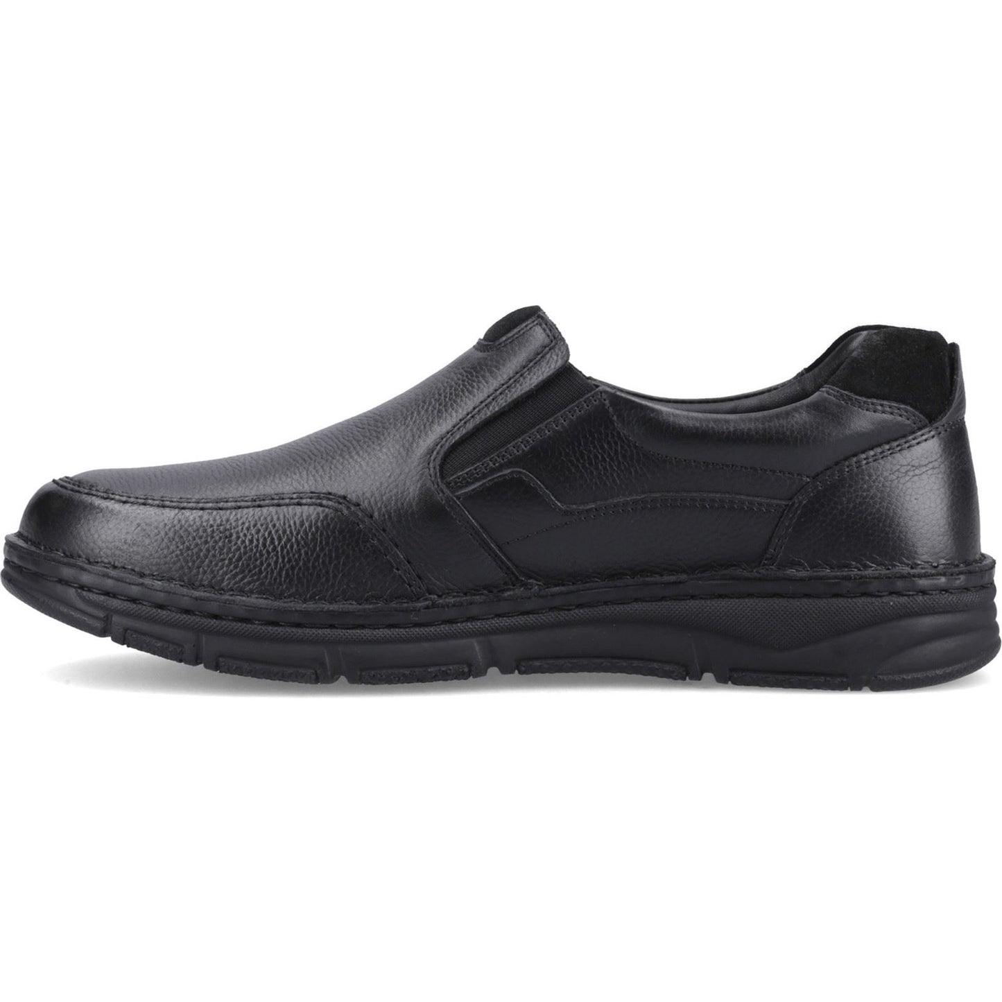 Hush Puppies Franco Slip on Leather Men's Black Loafers