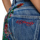 Ed Hardy Crawling Dragon Washed Women's Mid Blue Jeans