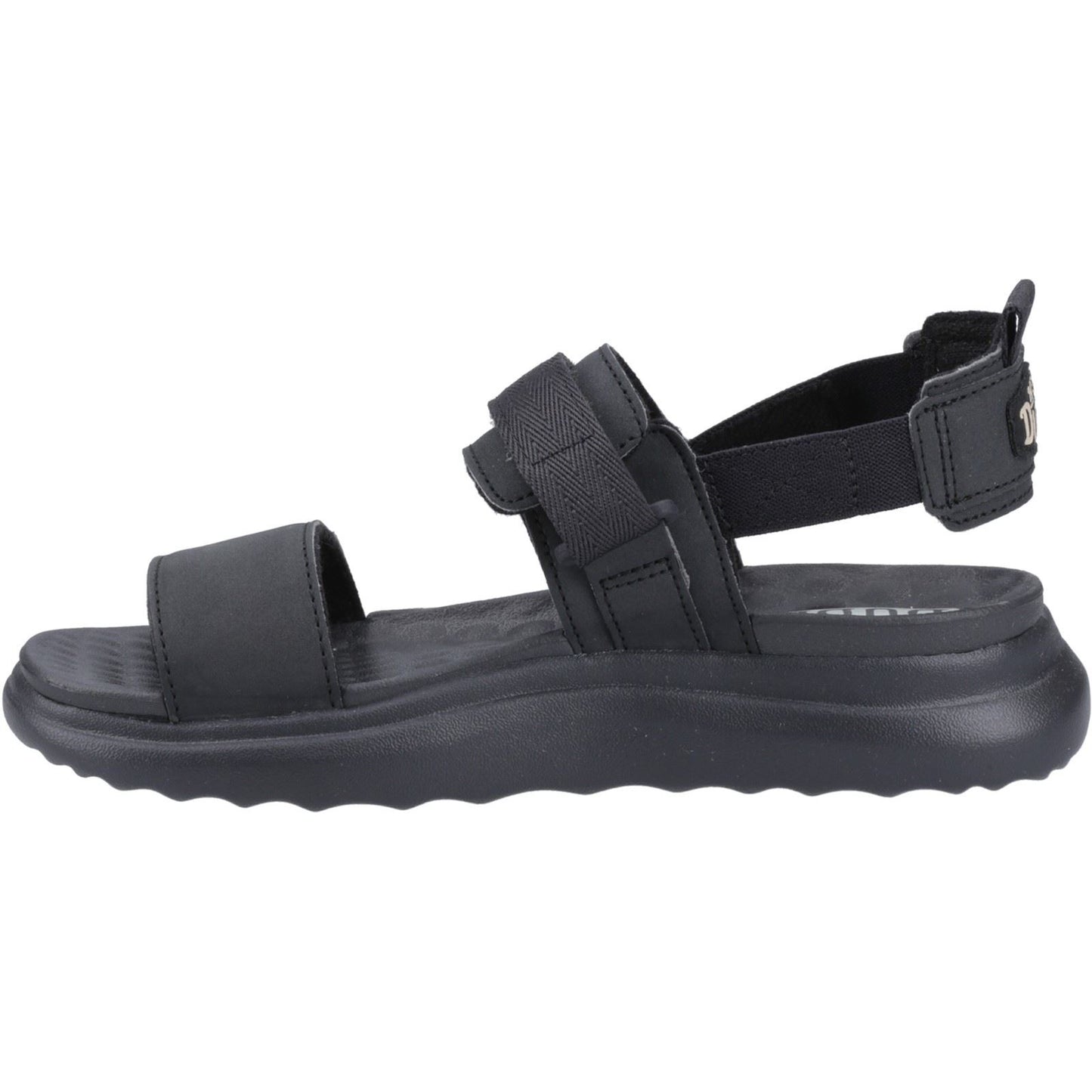 HEYDUDE Women's Collins Mono Sport Sandal in Black/Black