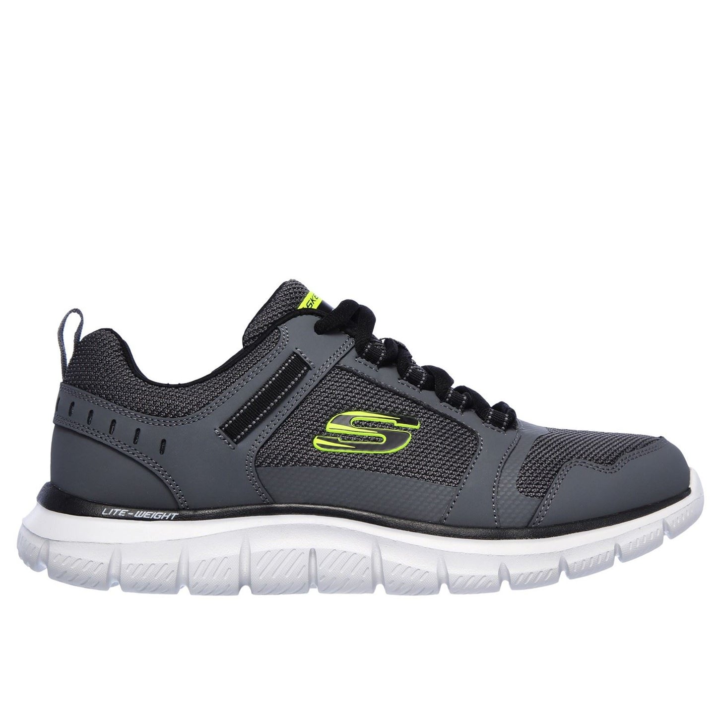 Skechers Men's Track Knockhill Shoes in Charcoal/Black