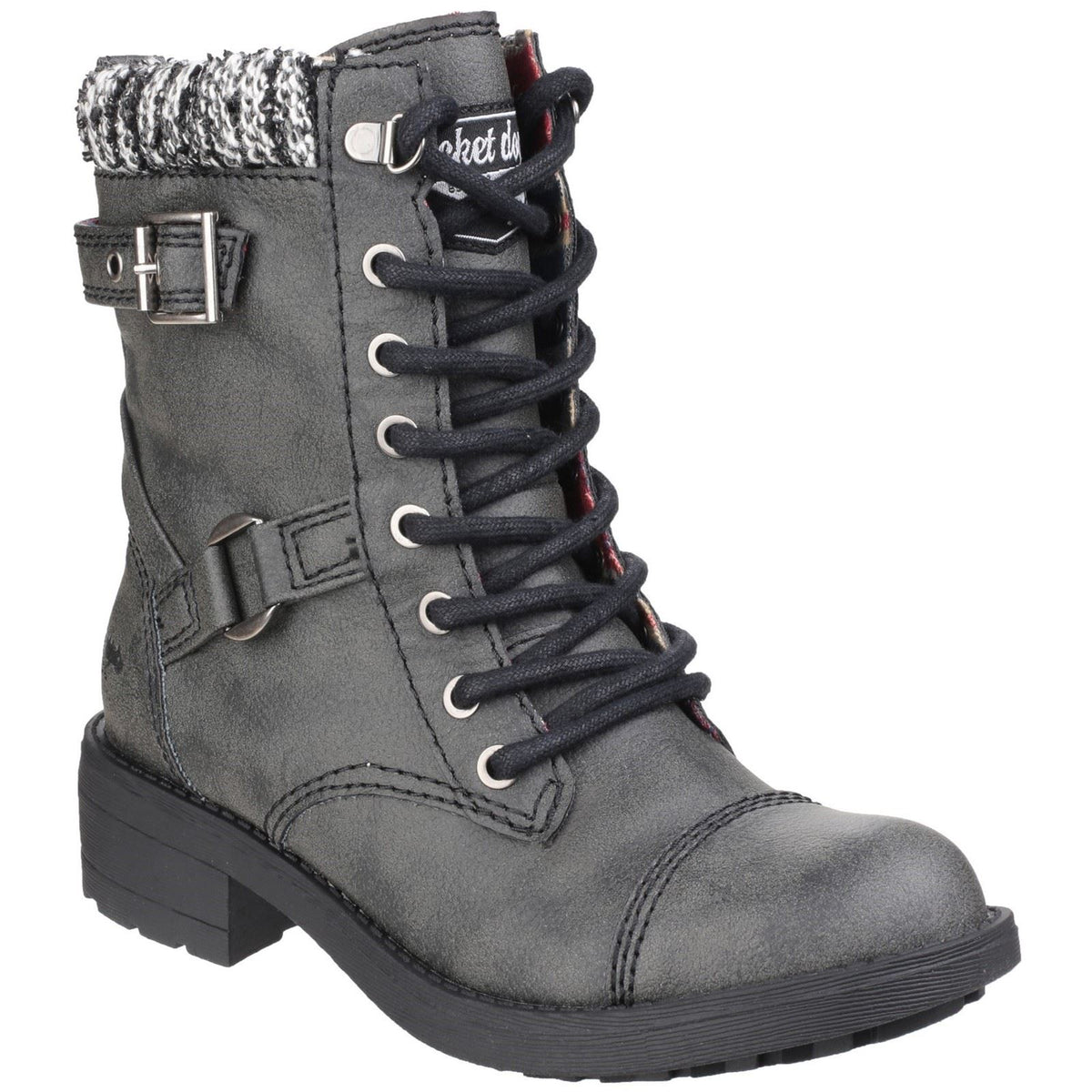Rocket Dog Women's Thunder Galaxy Biker Boot in Black