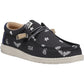 HEYDUDE Men's Wally Stars n Skulls Shoe in Black