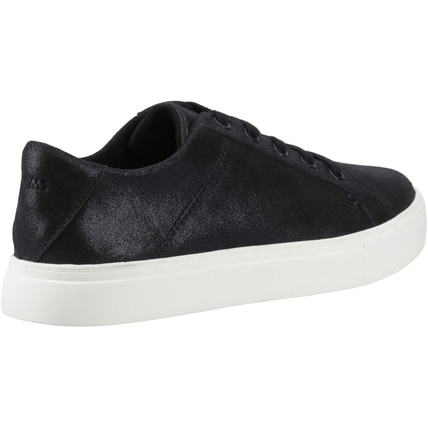 TOMS Kameron Lace-Up Leather Women's Black Metallic Trainers