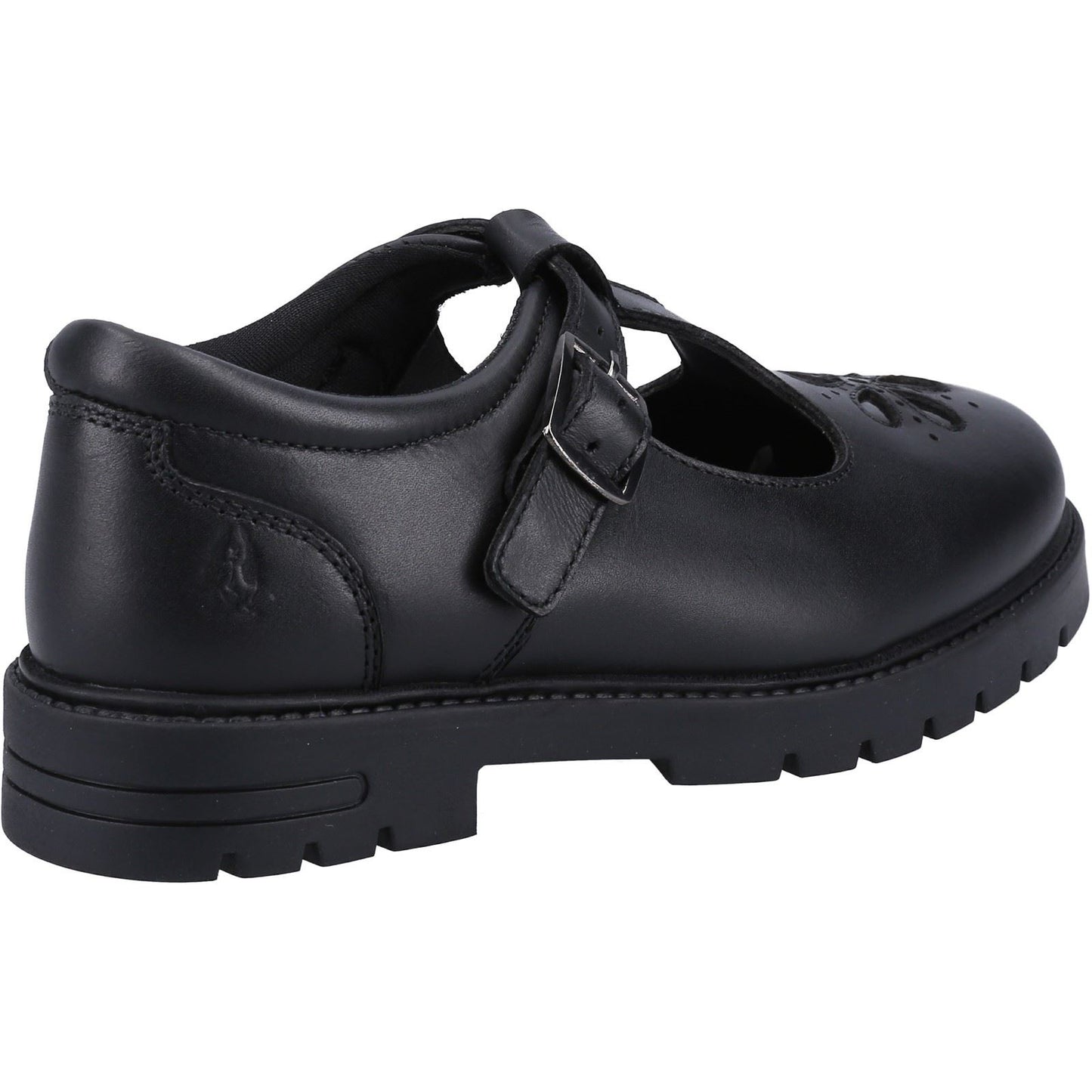 Hush Puppies Fiona Leather Youth Black Shoes