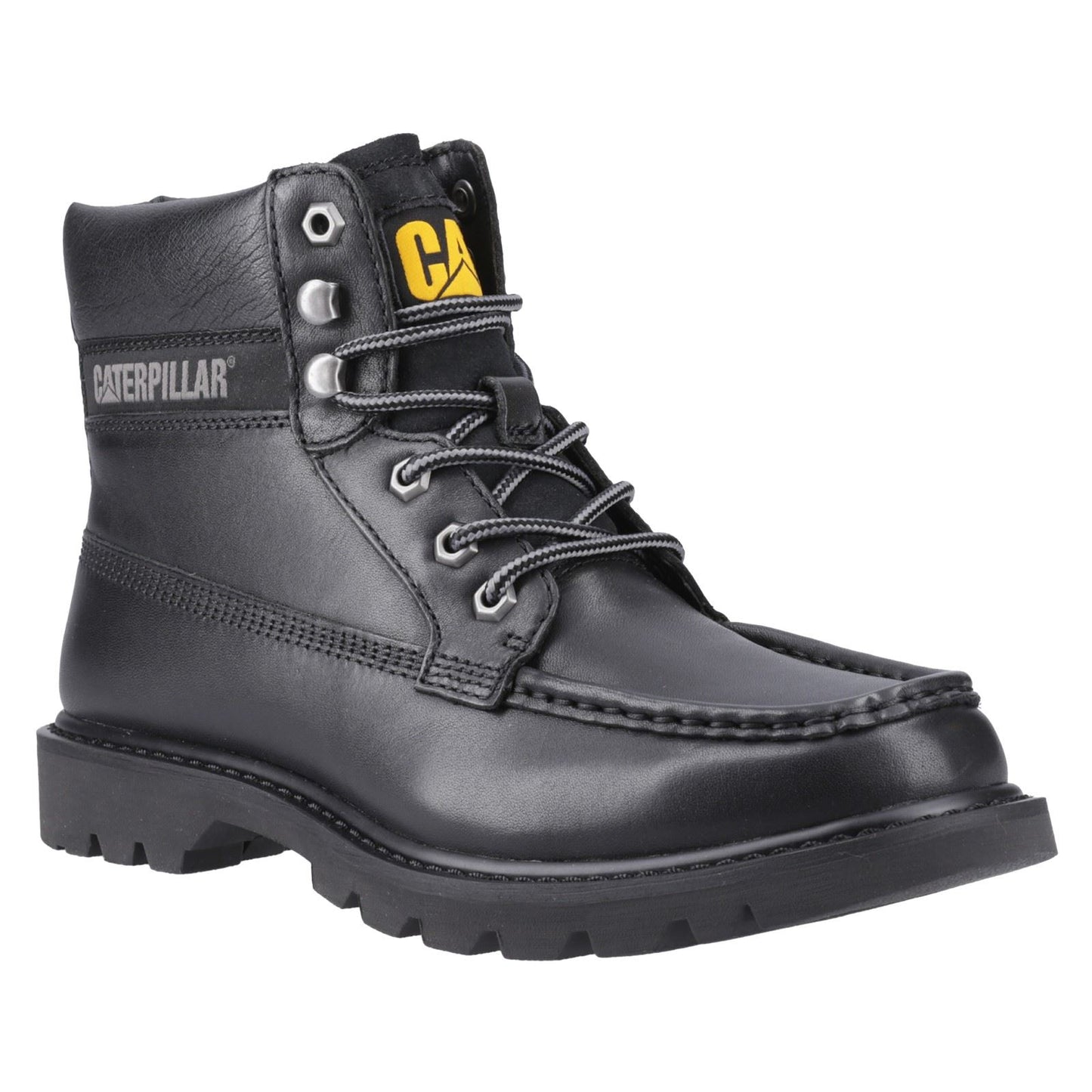 CAT Lifestyle Colorado Moc Toe Leather Men's Black Ankle Boots