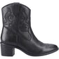 Hush Puppies Wynn Leather Women's Black Heeled Ankle Boots
