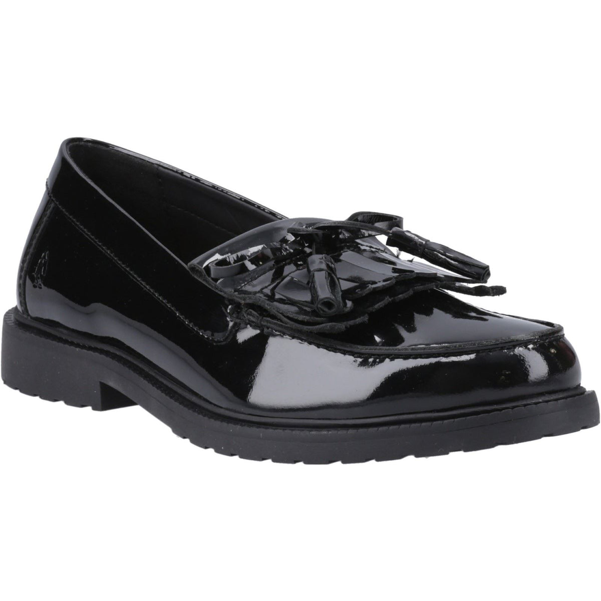 Hush Puppies Verity Kiltie Leather Women's Black Loafers