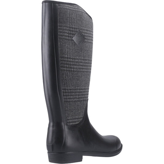 Muck Boots Derby Tall Rubber Women's Black/Plaid Winter Knee High Boots