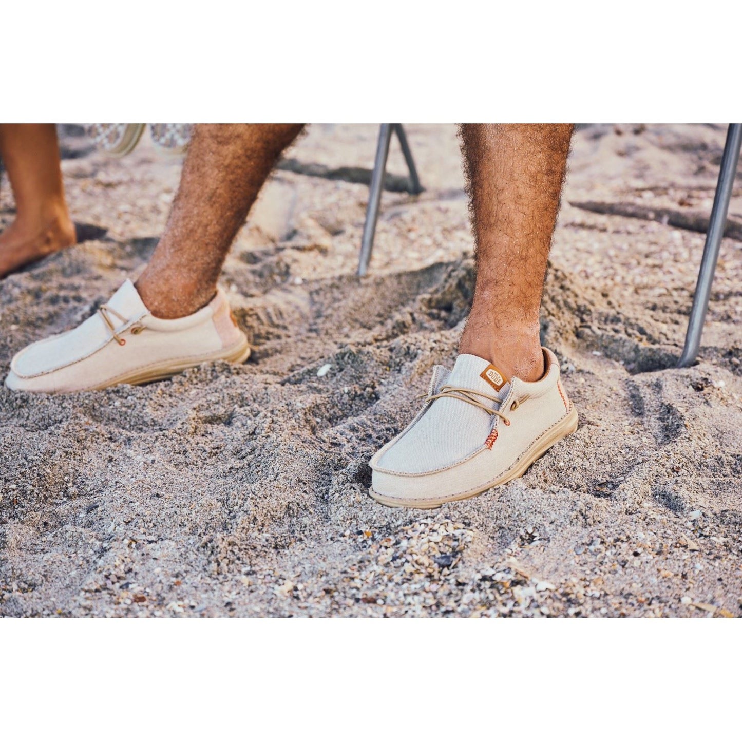 HEYDUDE Men's Wally Coastline Jute Shoe in Stone White