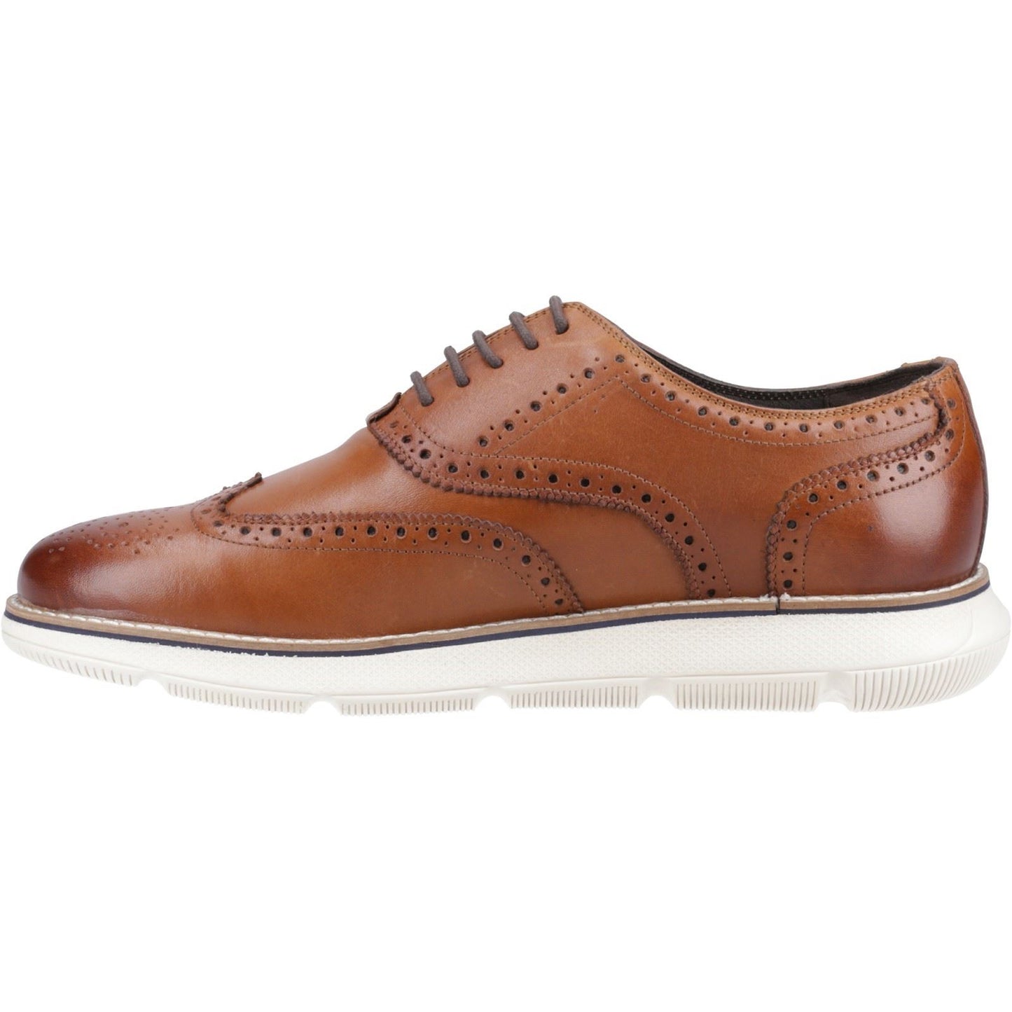 Hush Puppies Zach Leather Men's Tan/White Brogues Shoes