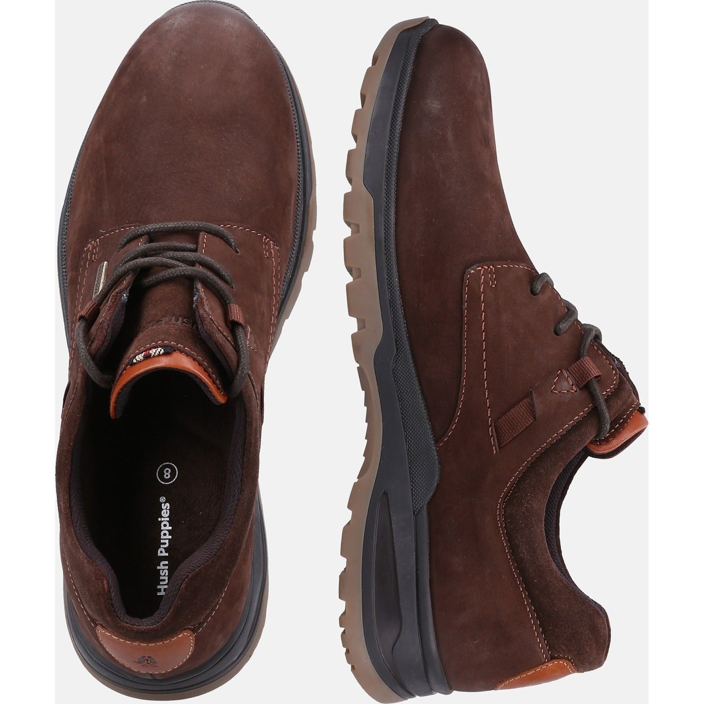 Hush Puppies Men's Pele Shoe in Brown Nubuck
