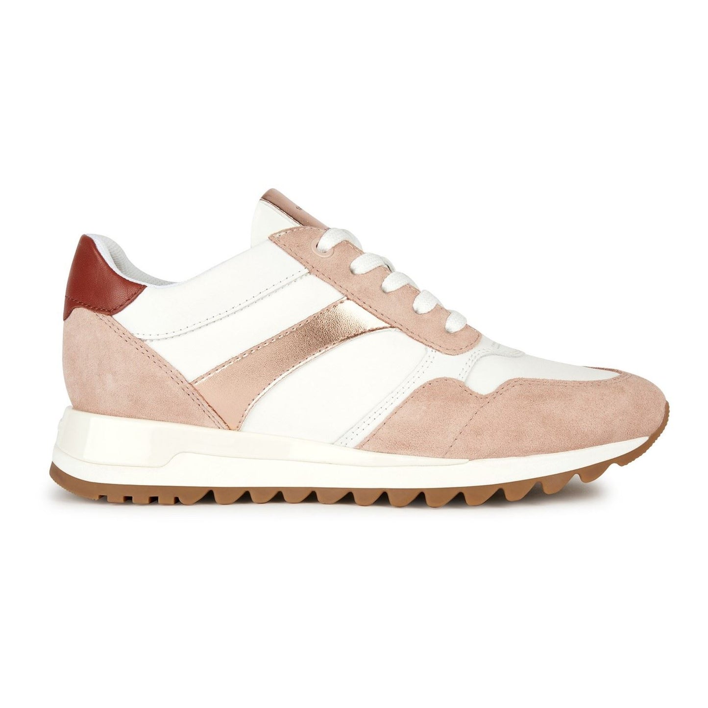 Geox Women's D TABELYA A SNEAKERS in White/Nude