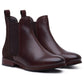 Hush Puppies Colette Leather Women's Chocolate Wide Fit Flat Chelsea Boots