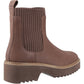 TOMS Millie Leather Women's Oak Brown Heeled Ankle Boots
