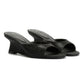 French Connection Tina Rhinestone Women's Black Wedge Sandals