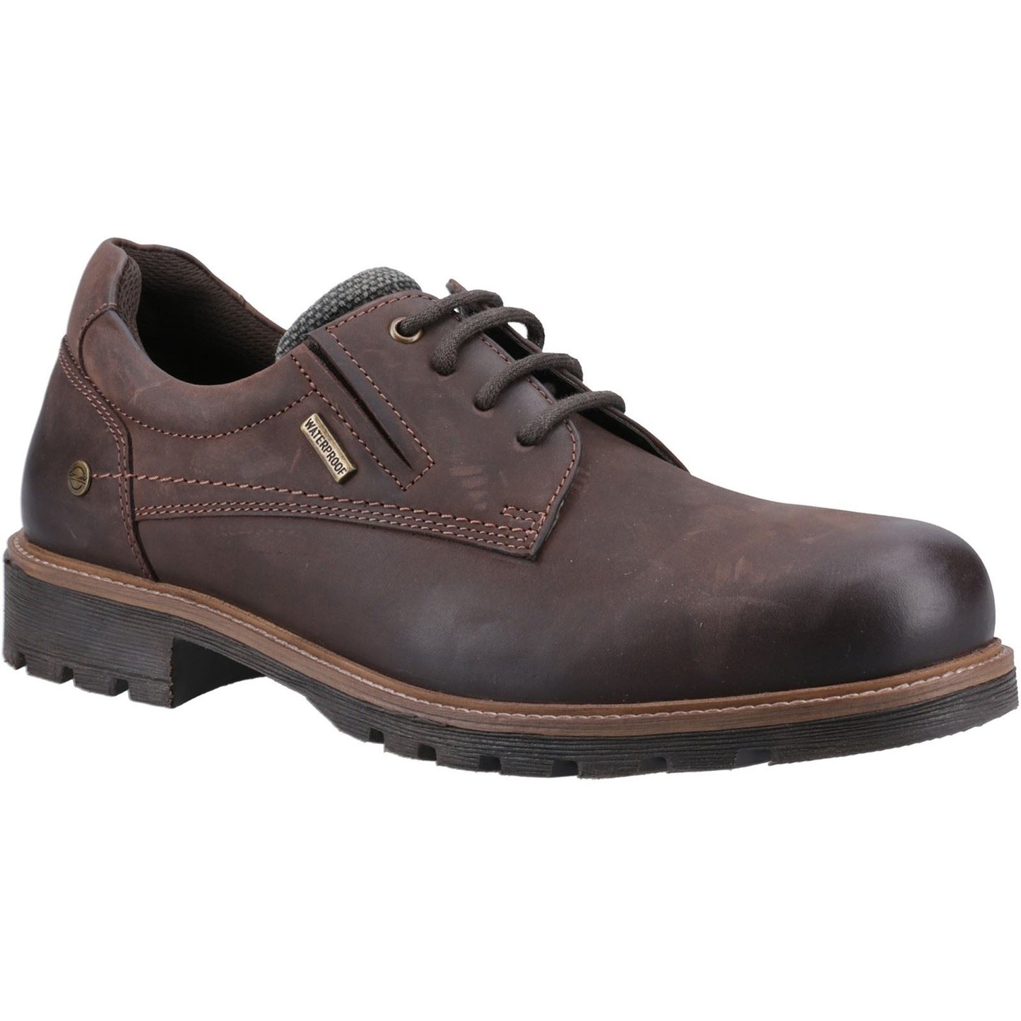 Cotswold Ebrington Leather Men's Brown Lace-Up Shoes