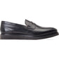 Base London Men's Sid Penny Loafer in Black