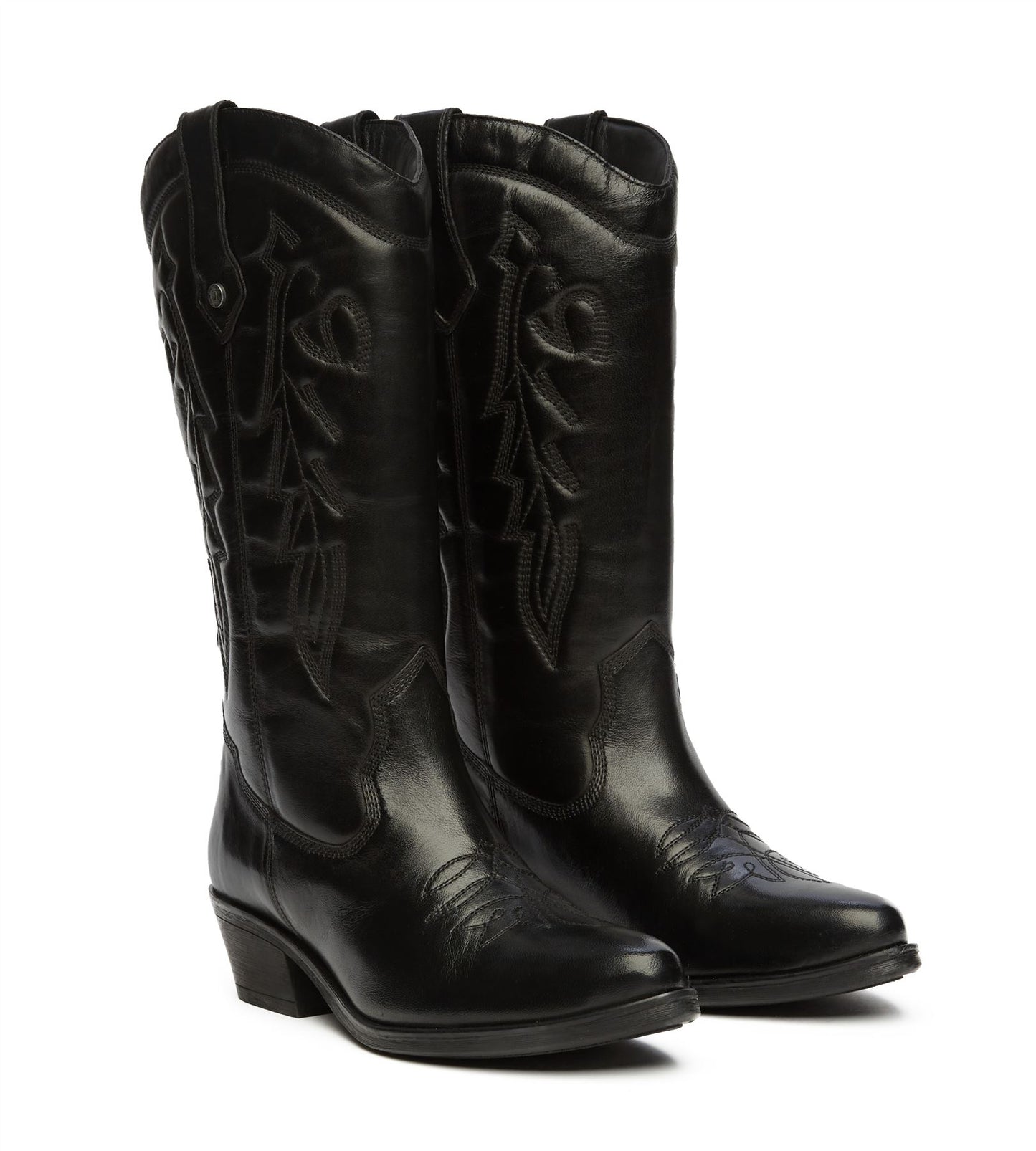 Osprey London The Louisiana Leather Women's Black/Gunmetal Boots