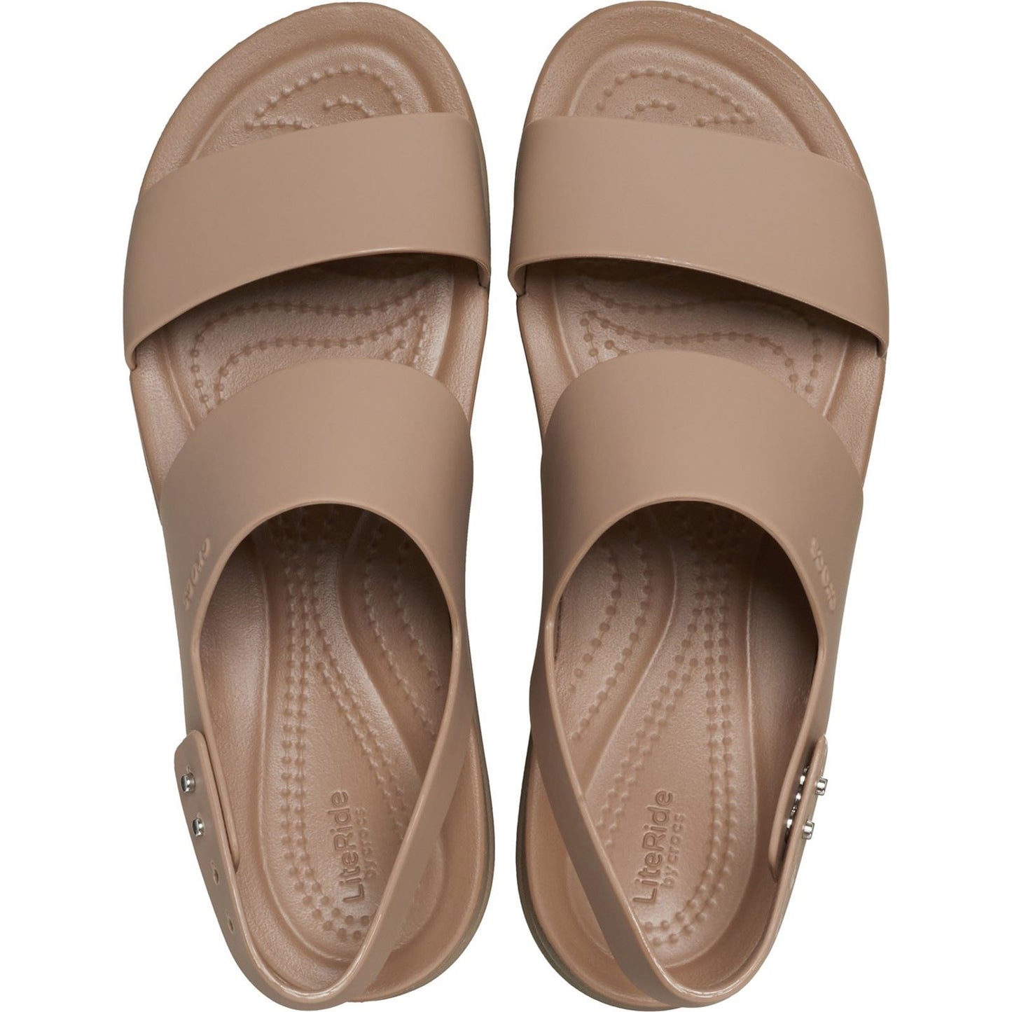 Crocs Brooklyn Low Wedge Thermoplastic Women's Latte/Mushroom Sandals