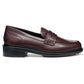 Geox D Walk Pleasure F Leather Women's Wine Moccasins Shoes