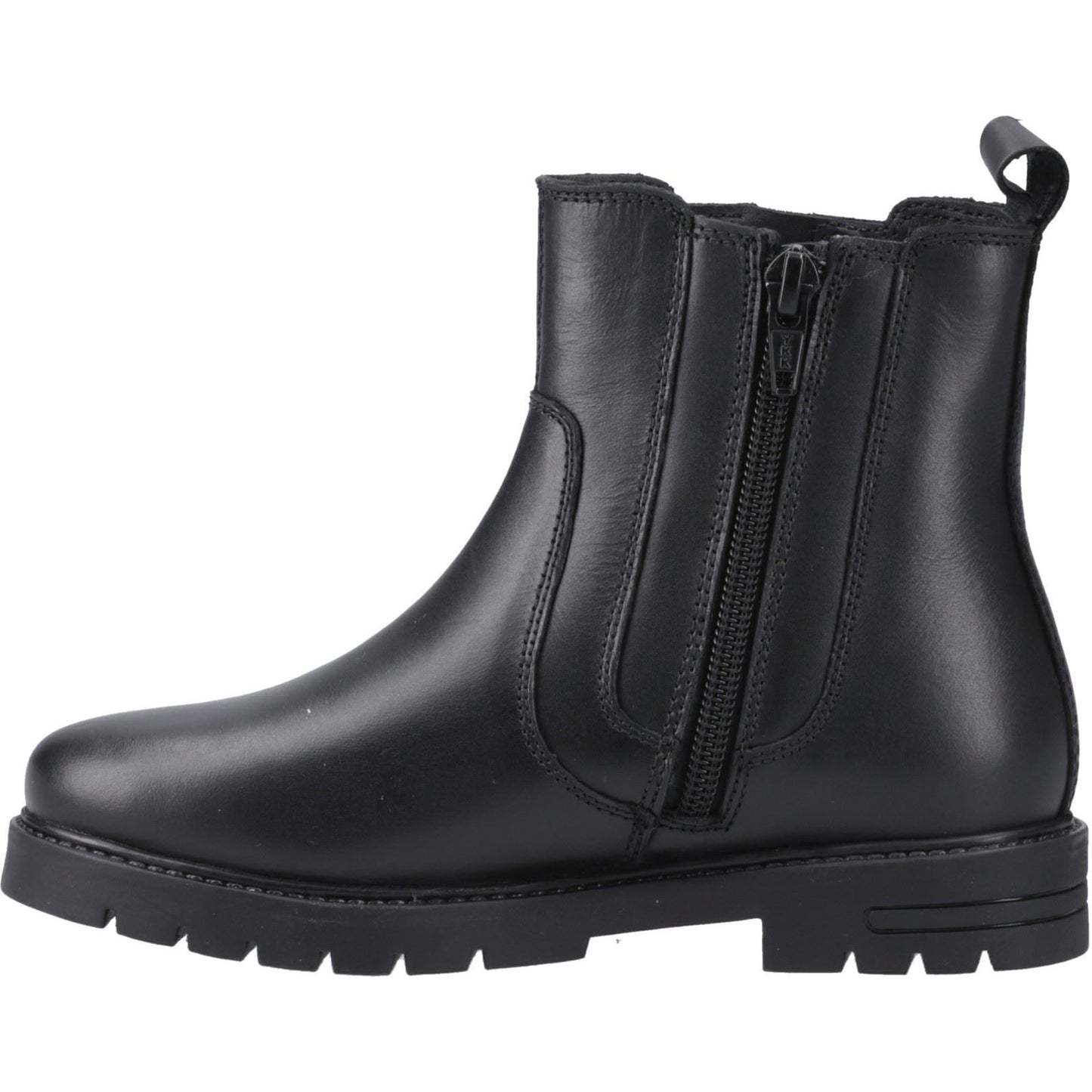 Hush Puppies Liana Leather Youth Black Boots