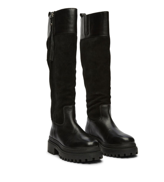 Osprey London The Bramble Tall Leather Women's Black Boots