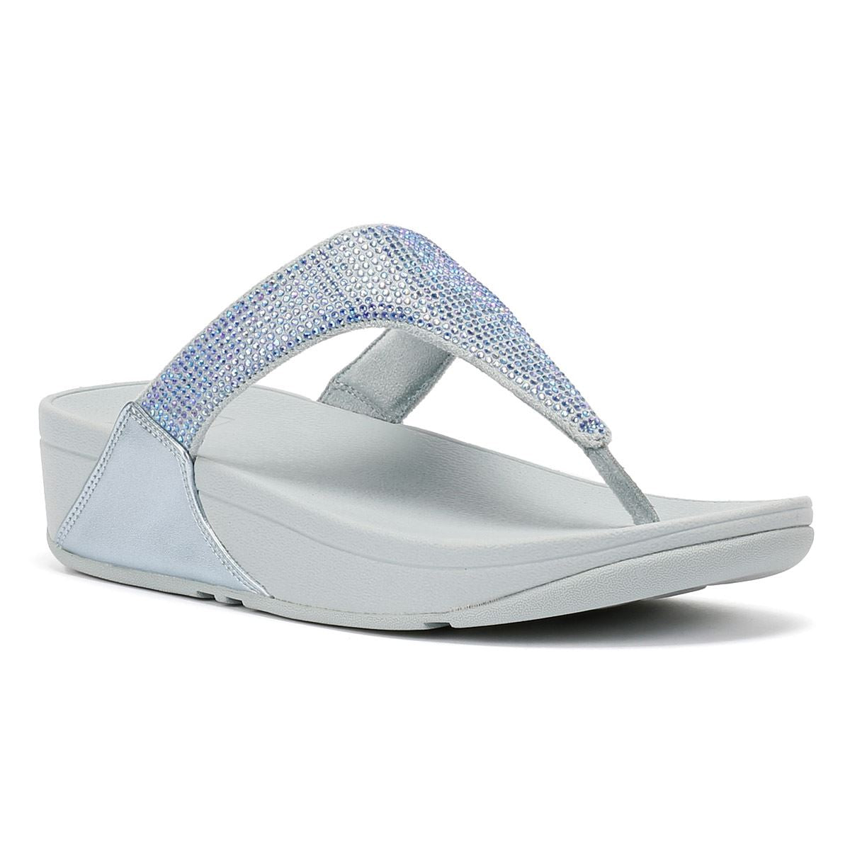 FitFlop Lulu Crystal Women's Quiet Blue Sandals