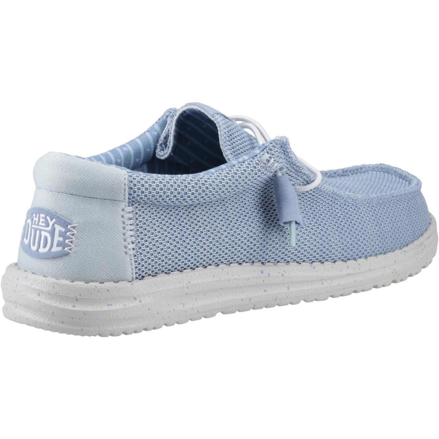 HEYDUDE Wally Stretch Sox Polyester Men's Cloud Blue/Dawn Blue Moccasins Shoes