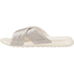 HEYDUDE Women's Christi Slide Distressed Sandal in Metallic