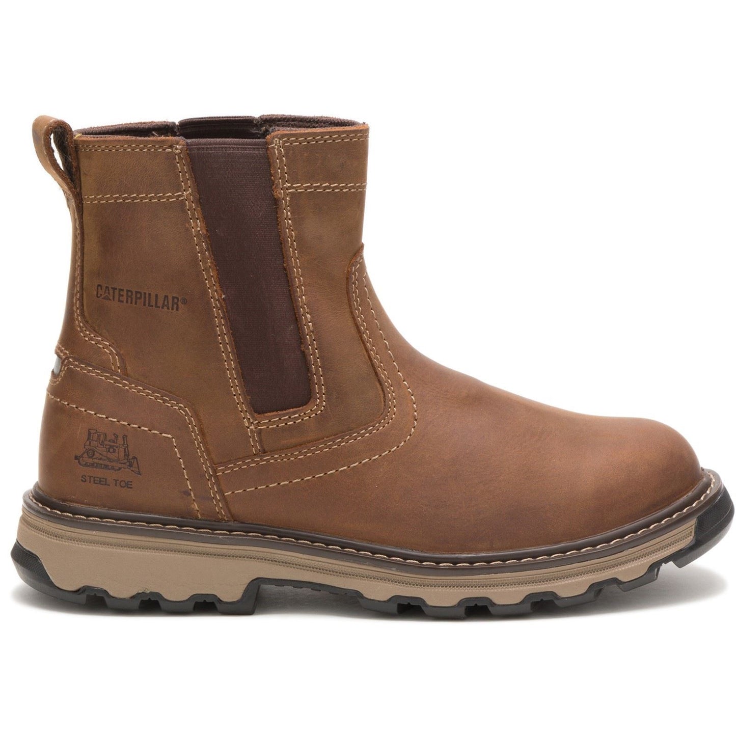 Caterpillar Men's Pelton Safety Boot in Dark Beige