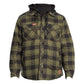 Hard Yakka Men's Quilted Flannel Shacket in Fern