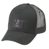 Caterpillar Raised Logo Cotton Black Baseball Caps