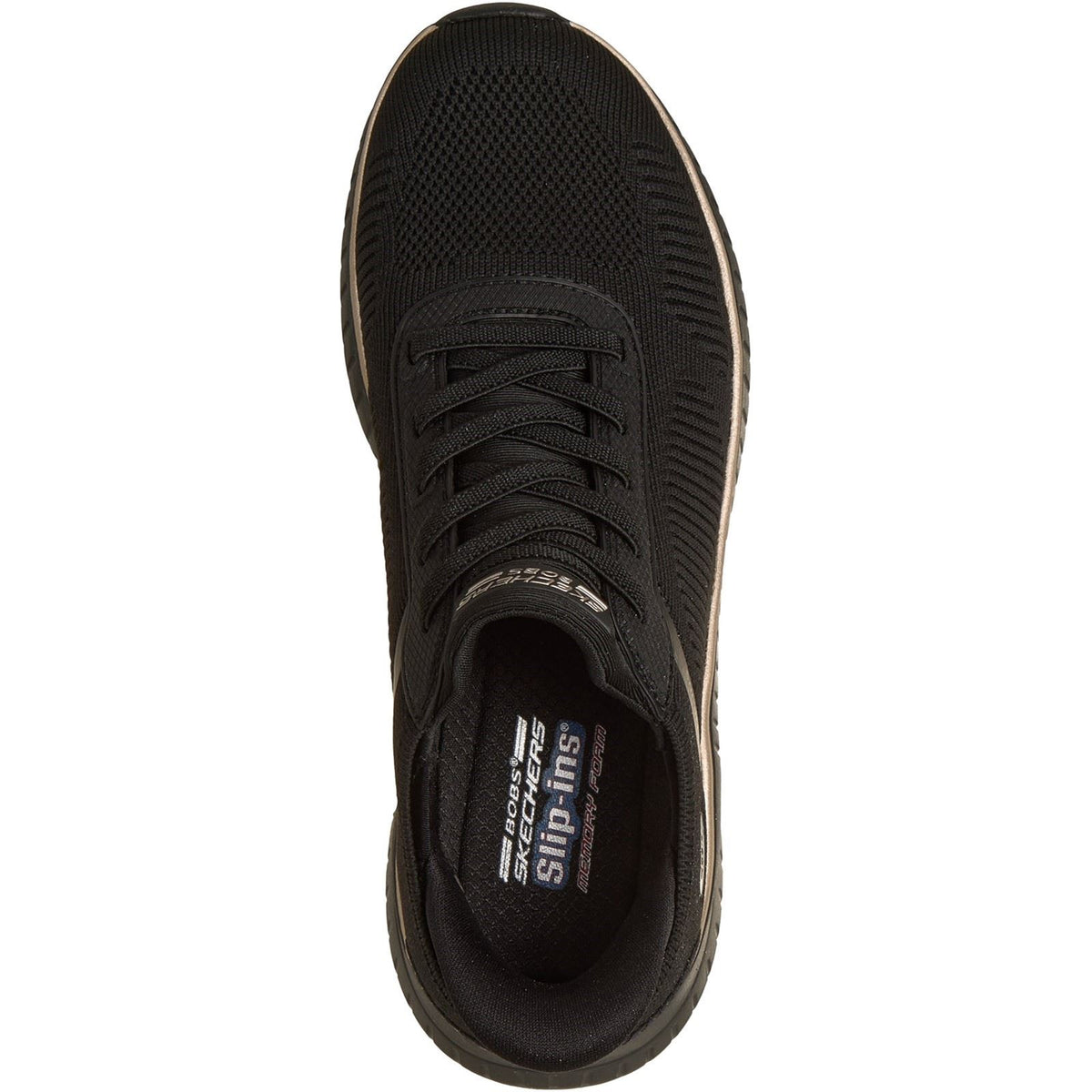 Skechers BOBS Sport Squad Chaos Textile Women's Black /Rose Gold Trainers
