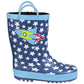 Cotswold Sprinkle Rubber Dark Blue & White Wellington Boots