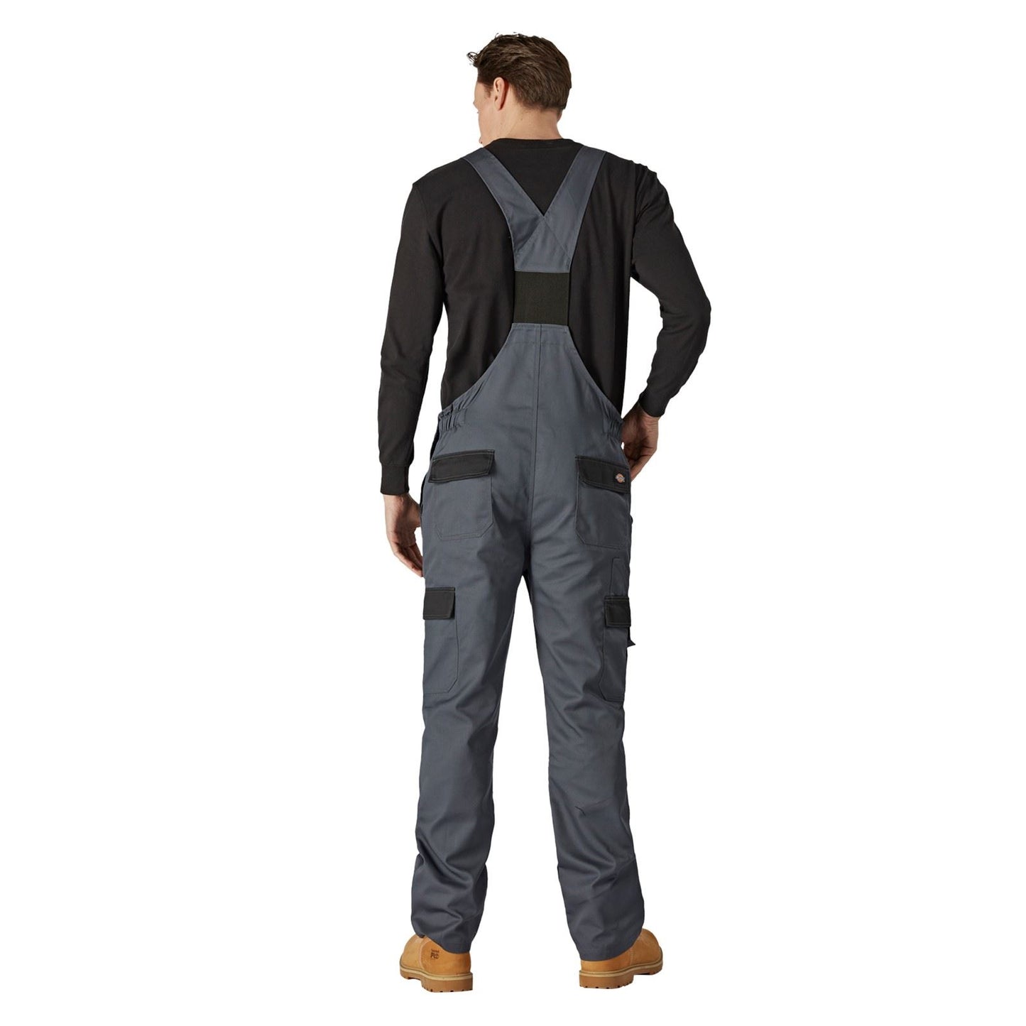 Dickies Men's Everyday Bib and Brace in Slate Grey/Black