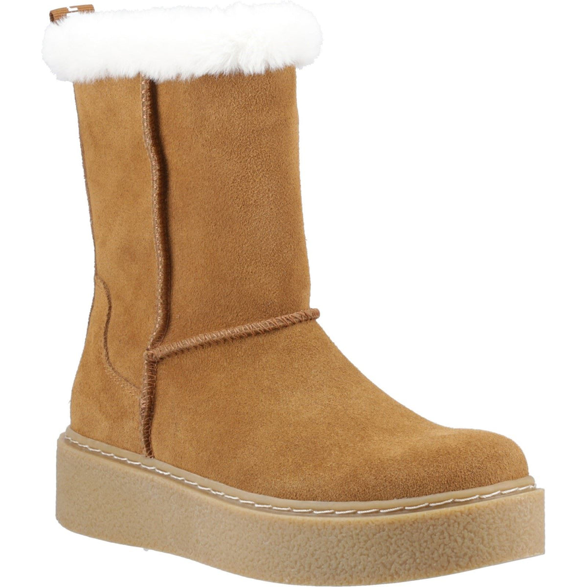 Hush Puppies Becca Mid Suede Women's Tan Boots