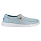 HEYDUDE Women's Wendy Heathered Slub Tropical Shoe in Blue
