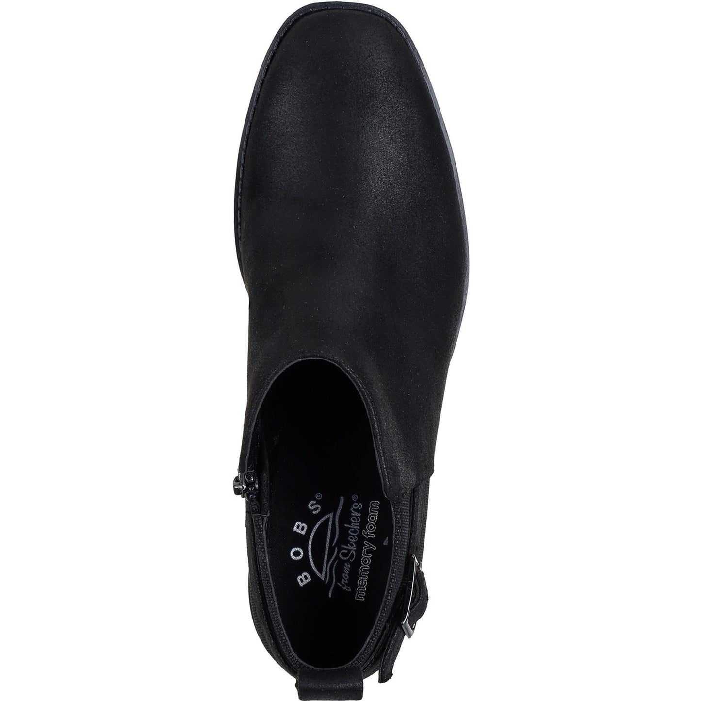 Skechers BOBS Wander Luxe Textile Women's Black Heeled Ankle Boots