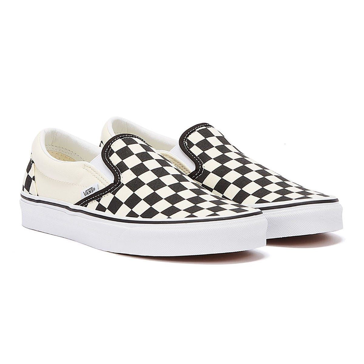 Vans Classic Slip-On Mens Black / White Checkerboard Canvas Trainers