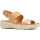 Hush Puppies Breathe Slingback Leather Women's Tan Standard Sandals